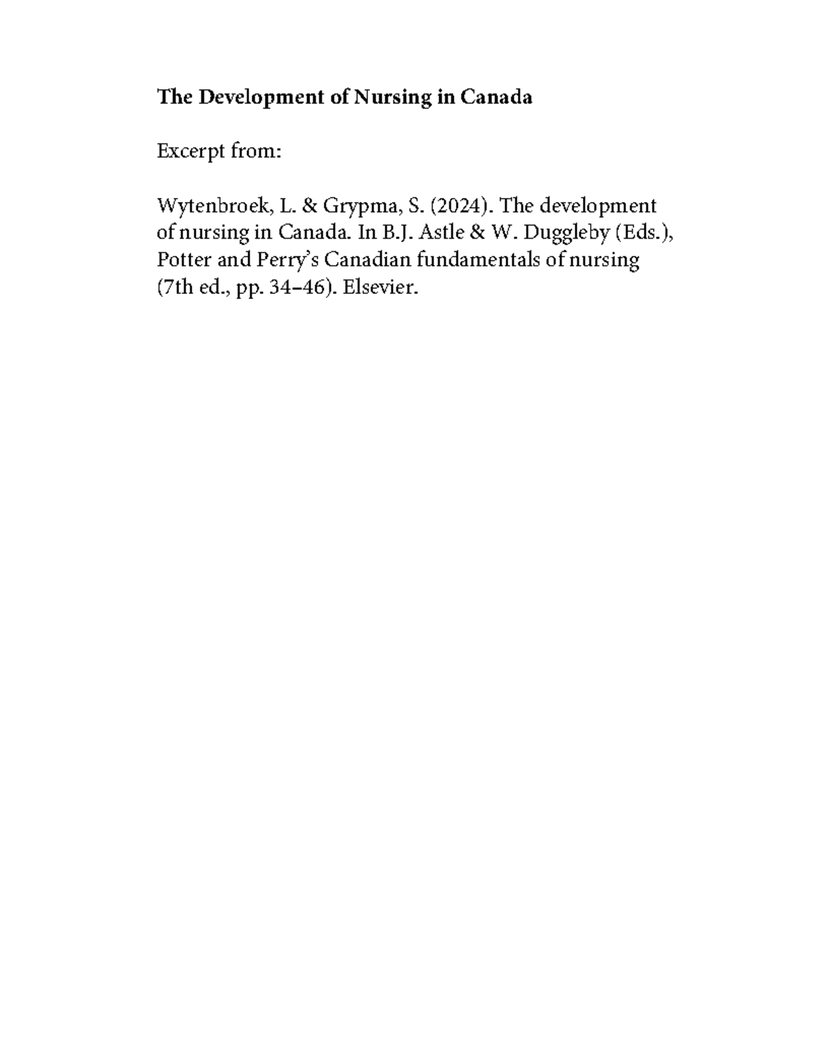 NURS 101: The Evolution of Nursing in Canada - Historical Insights ...
