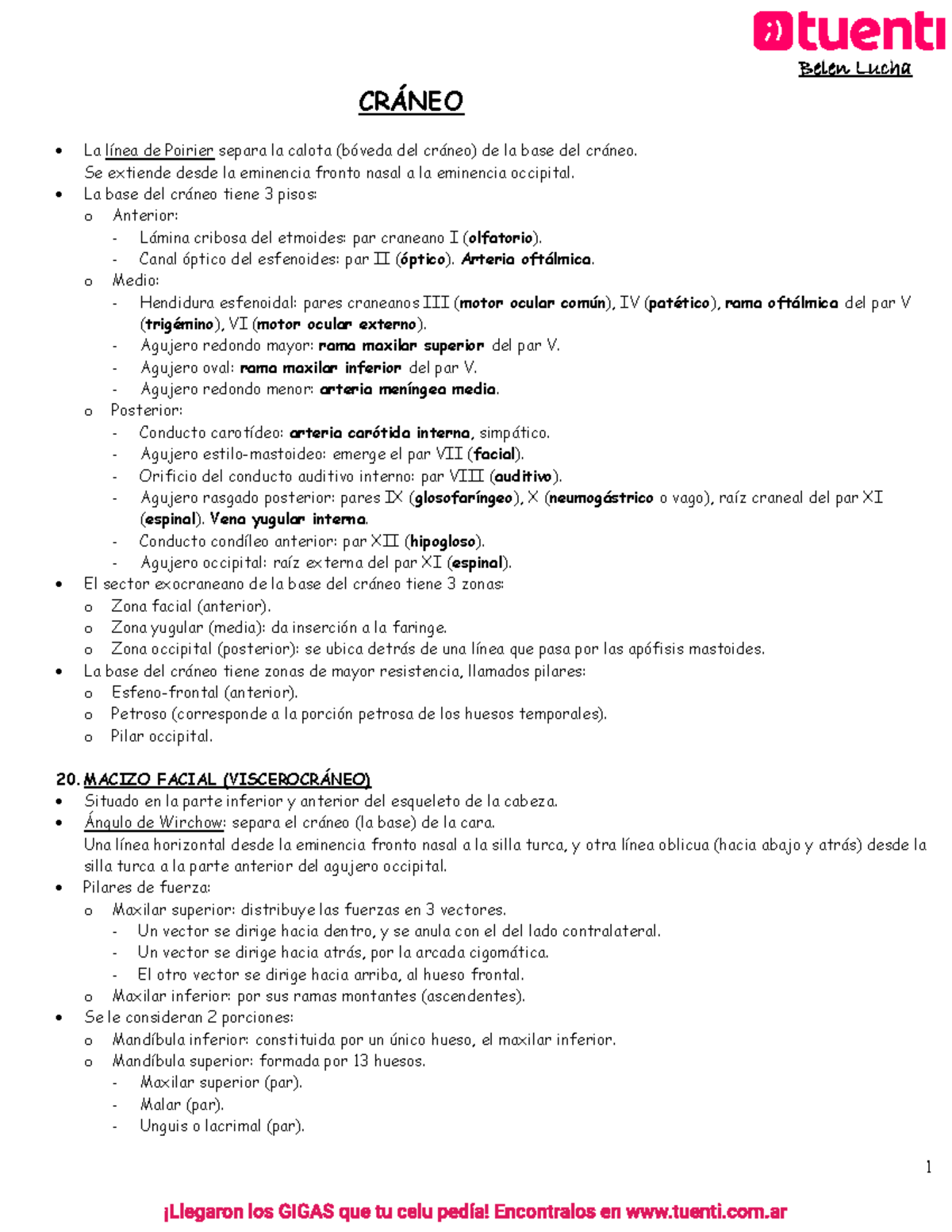 Final anato completo - CRÁNEO La línea de Poirier separa la calota ...