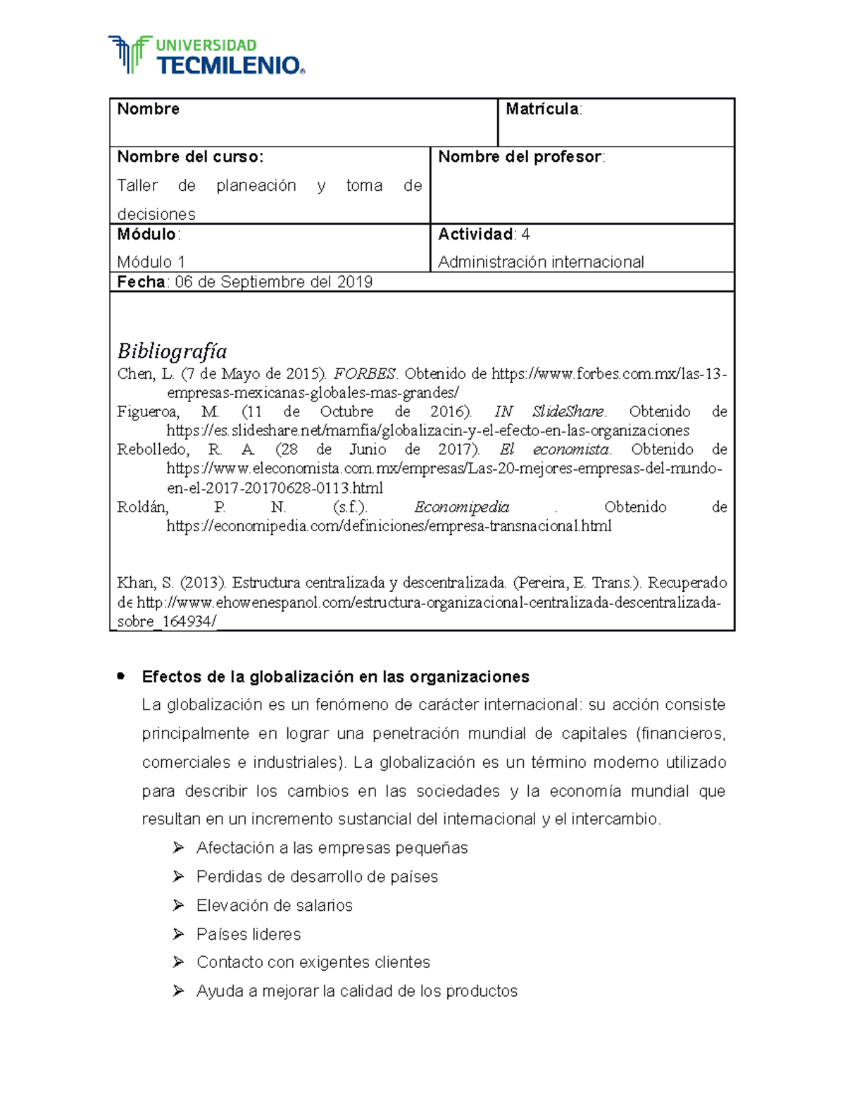 Act-4-Taller planeacion - Nombre Matrícula: Nombre del curso: Taller de ...