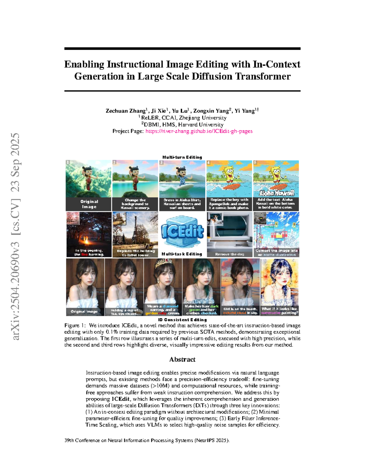 Enabling Instructional Image Editing with ICEdit: NeurIPS 2025 Insights ...