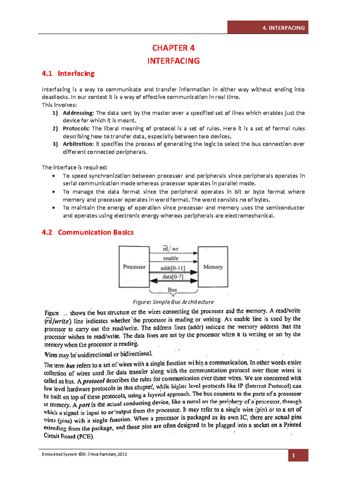 Interfacing Concepts: Communication Protocols in Microprocessors - Studocu