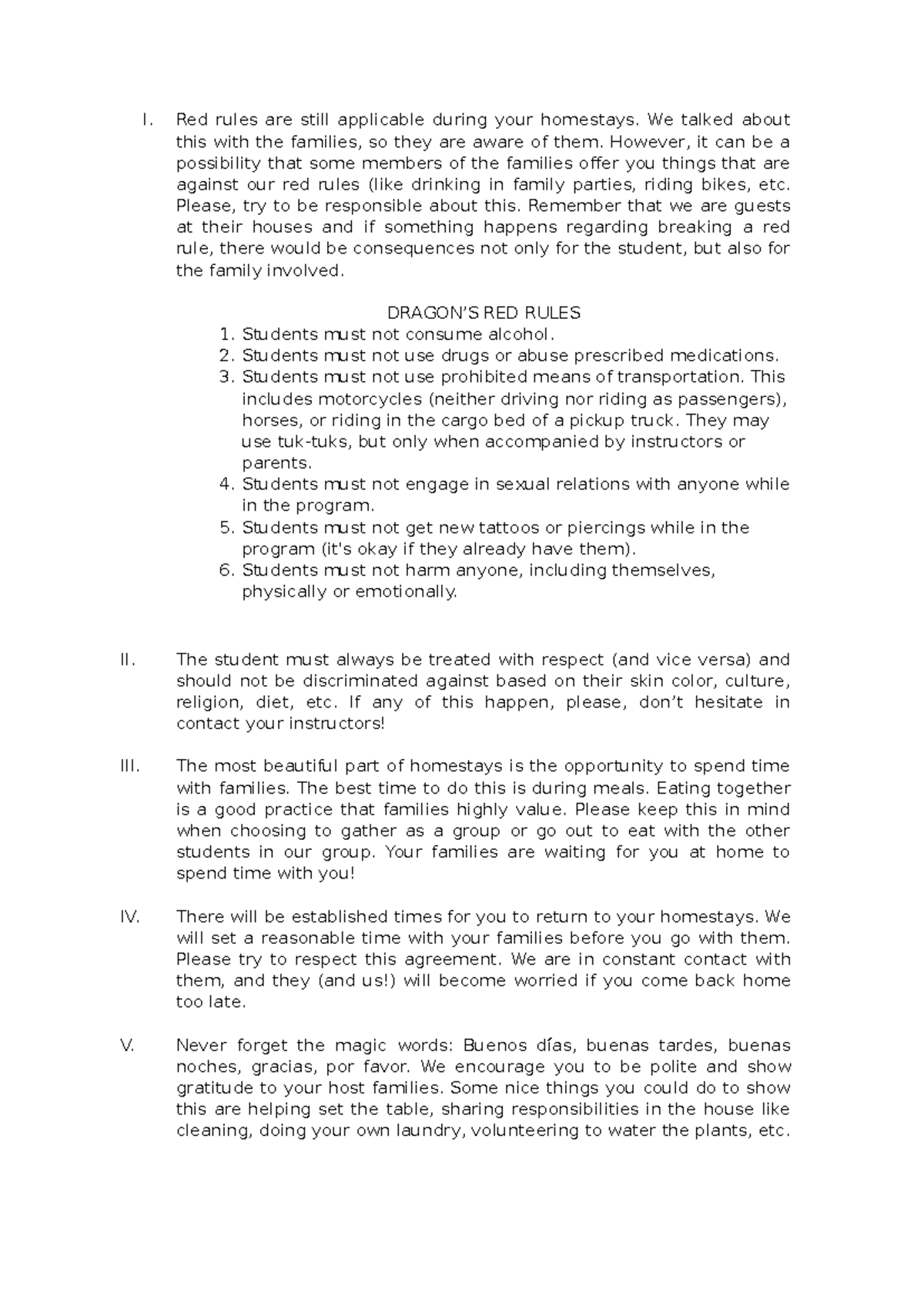Homestay Guidelines: Essential Red Rules for Students - Studocu