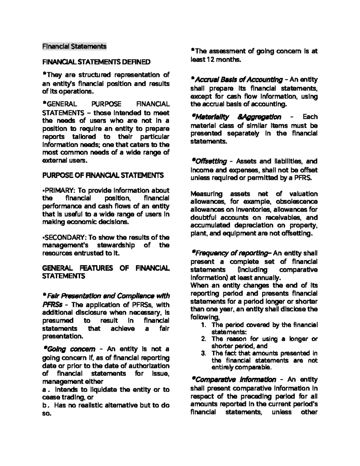 Financial Statements - Financial Statements FINANCIAL STATEMENTS ...