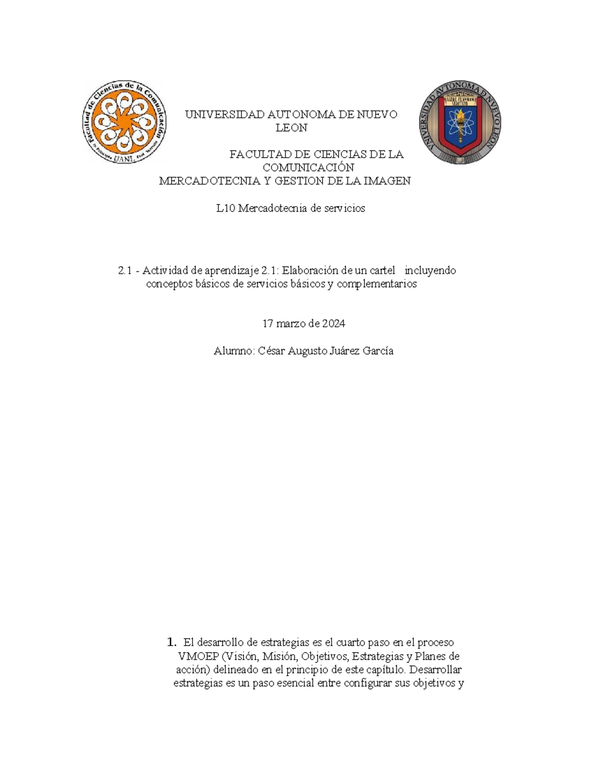 2 - segmentación - UNIVERSIDAD AUTONOMA DE NUEVO LEON FACULTAD DE ...