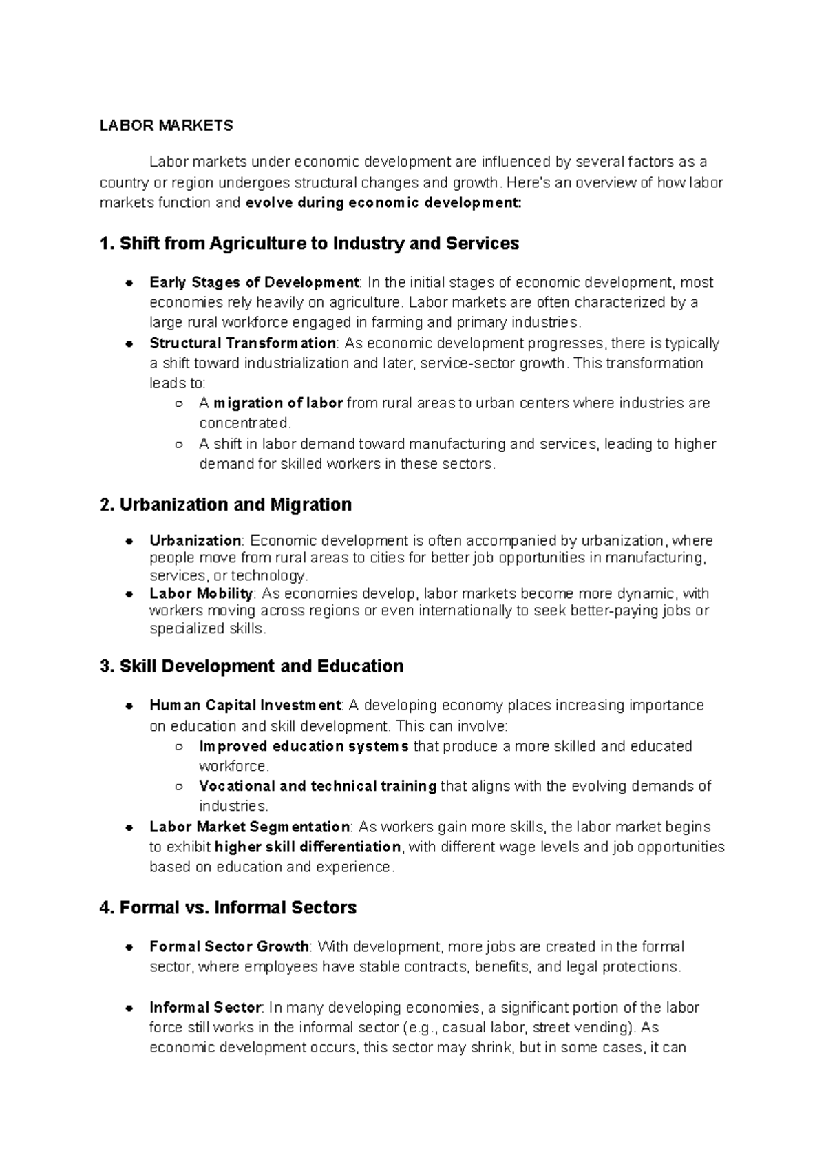 Labor markets - Econ - LABOR MARKETS Labor markets under economic ...