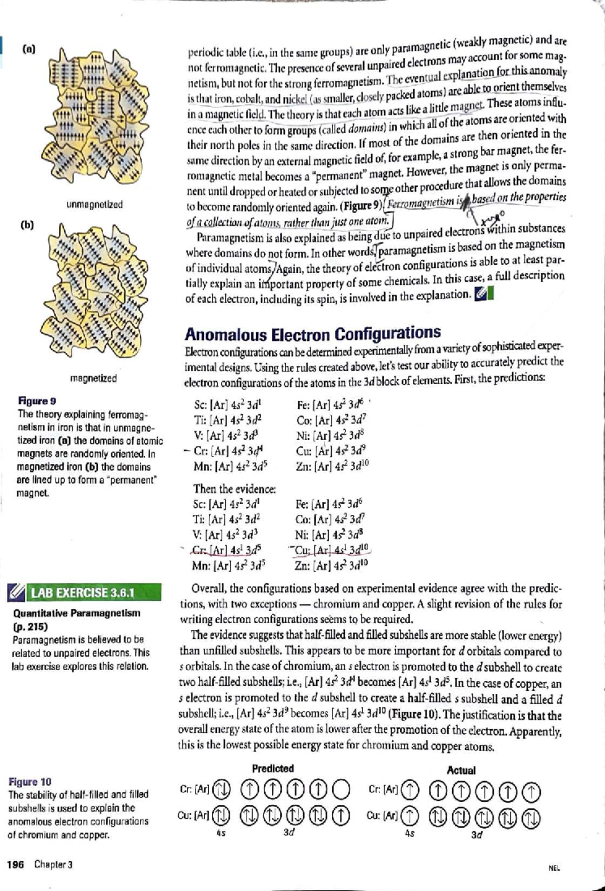 Lab Exercise 3.6: Exploring Paramagnetism and Electron Configurations ...