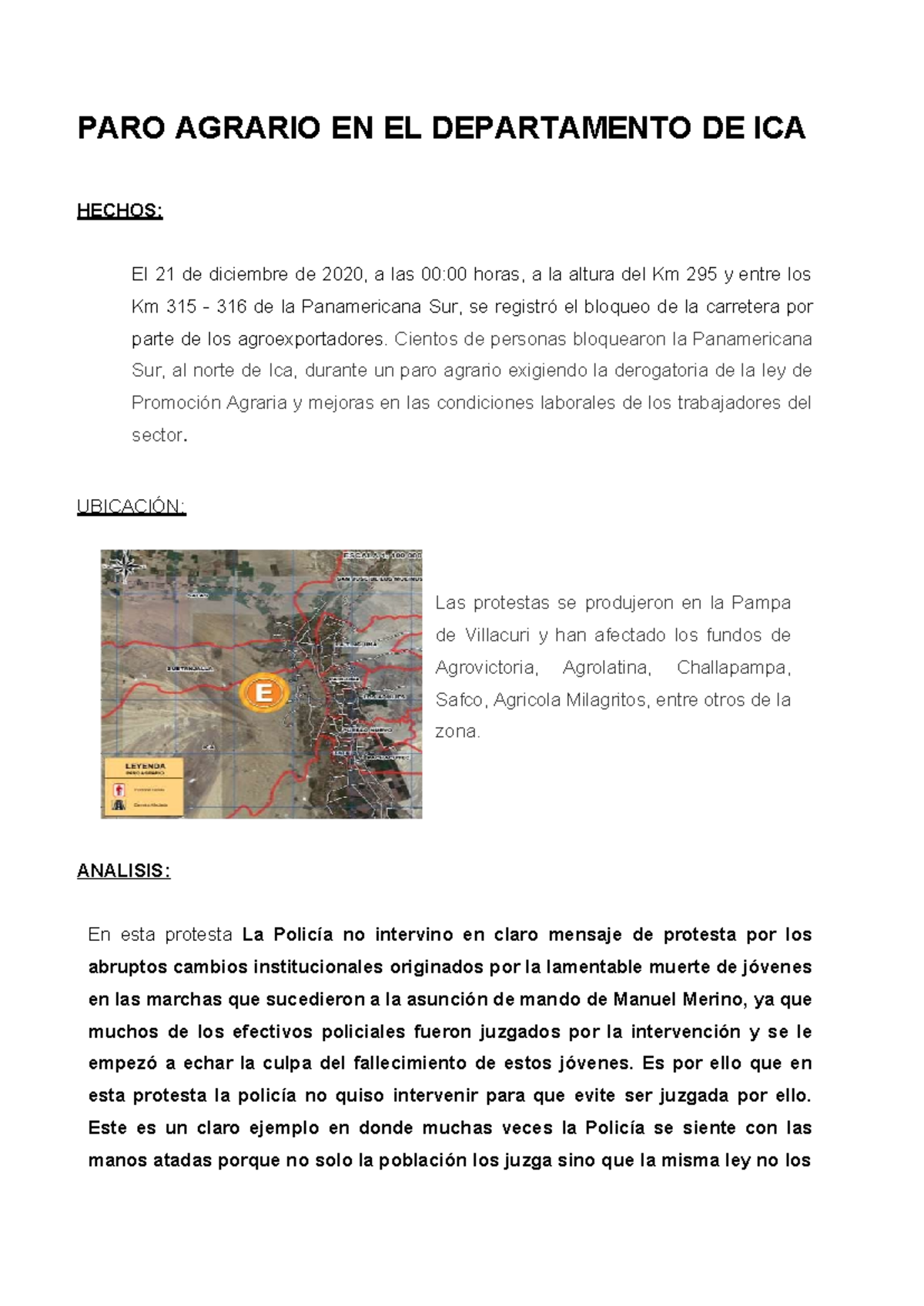 PARO Agrario EN EL Departamento DE ICA - PARO AGRARIO EN EL ...