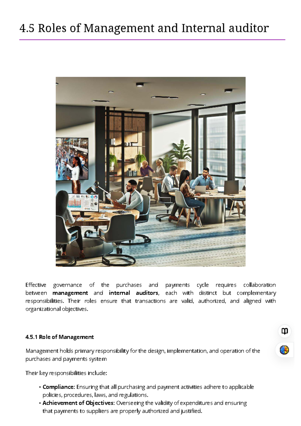 4.5 Roles of Management & Internal Auditor in Governance - Studocu