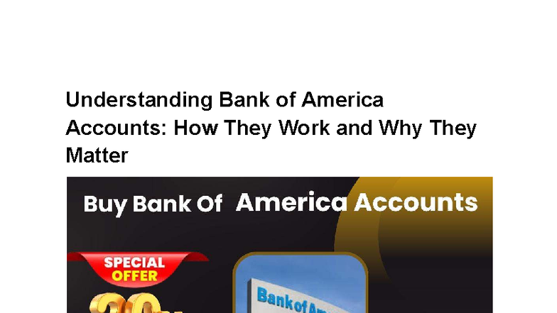 Bank of America Accounts Explained: A Comprehensive Guide - Studocu
