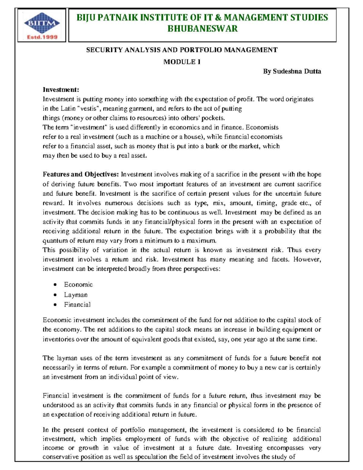SAPM-2024: Comprehensive Guide to Security Analysis & Portfolio ...