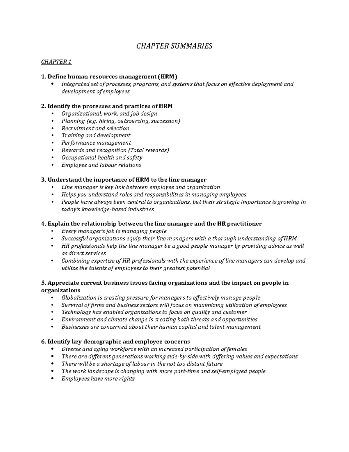 362 Ch 2 - Mana 362 - Human Resource Management Chapter 2 - HRM ...