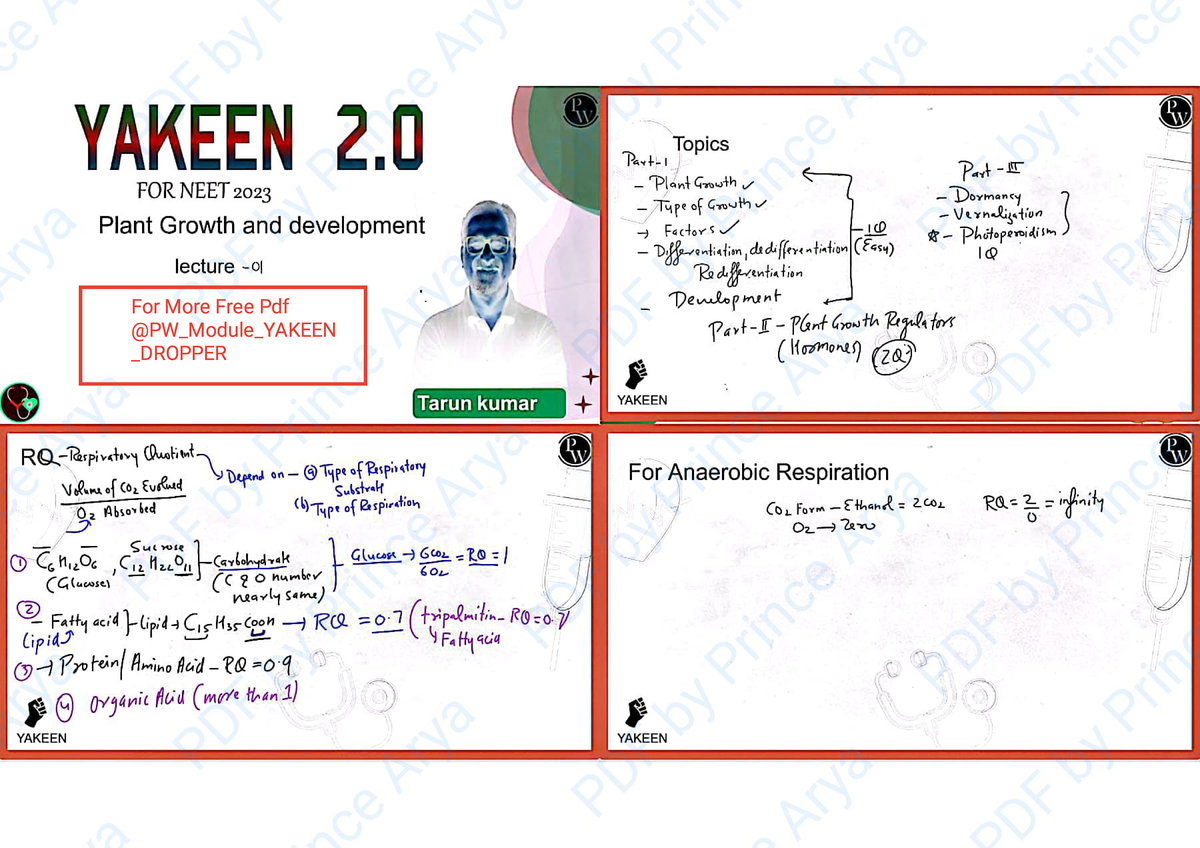 Plant Growth and Development Notes - NEET 2023 (12.CLASS) - Studocu