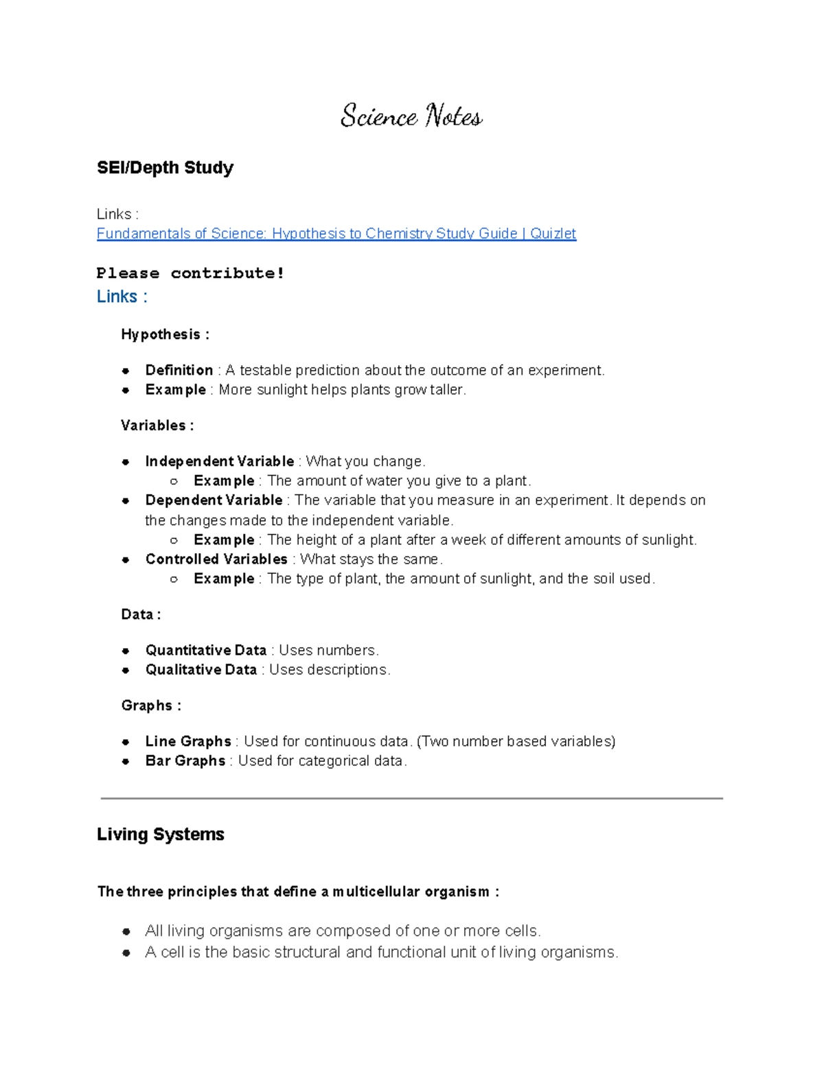Chapter 2 Cells Test Revision Checklist: Key Concepts & Tips - Studocu