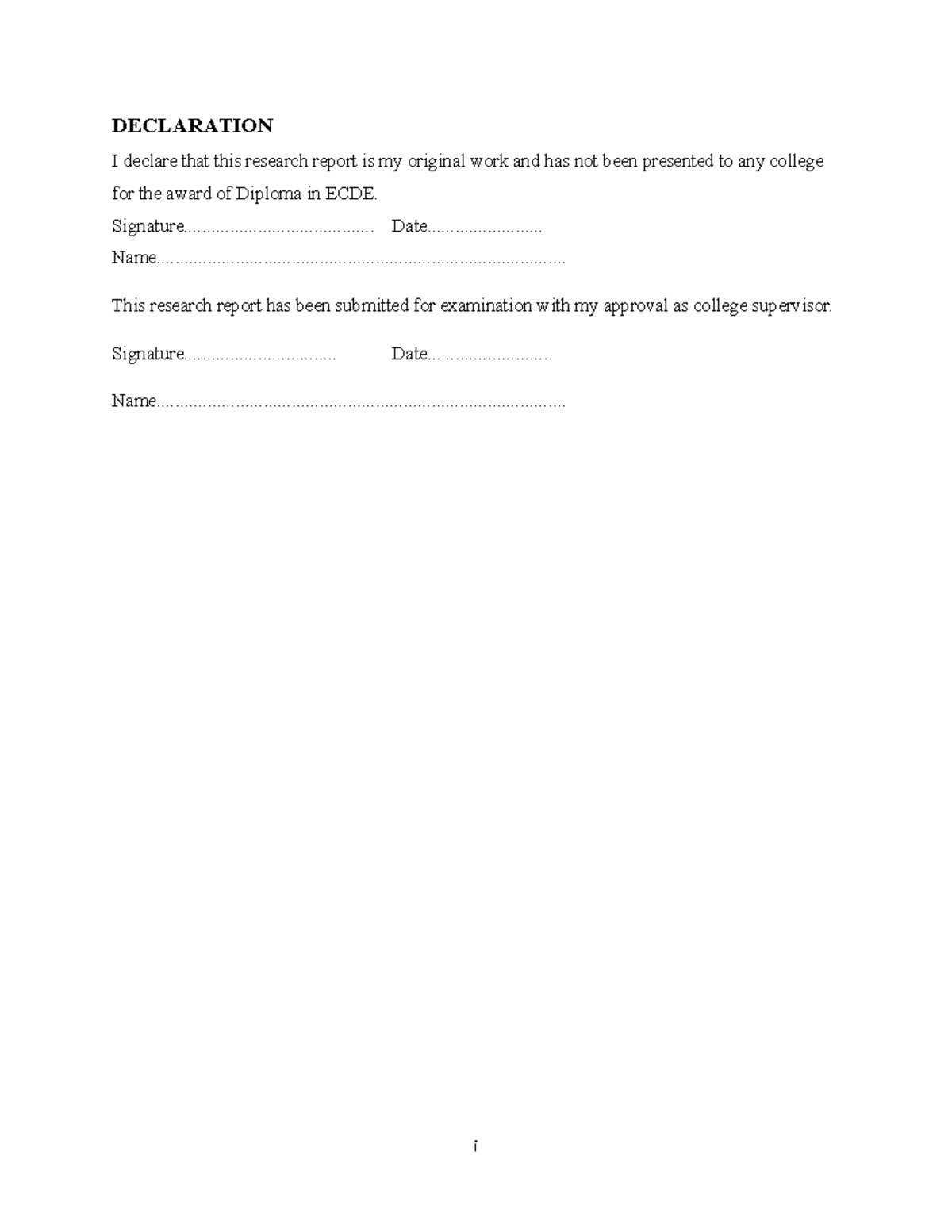Abstract - Masters - DECLARATION I declare that this research report is ...