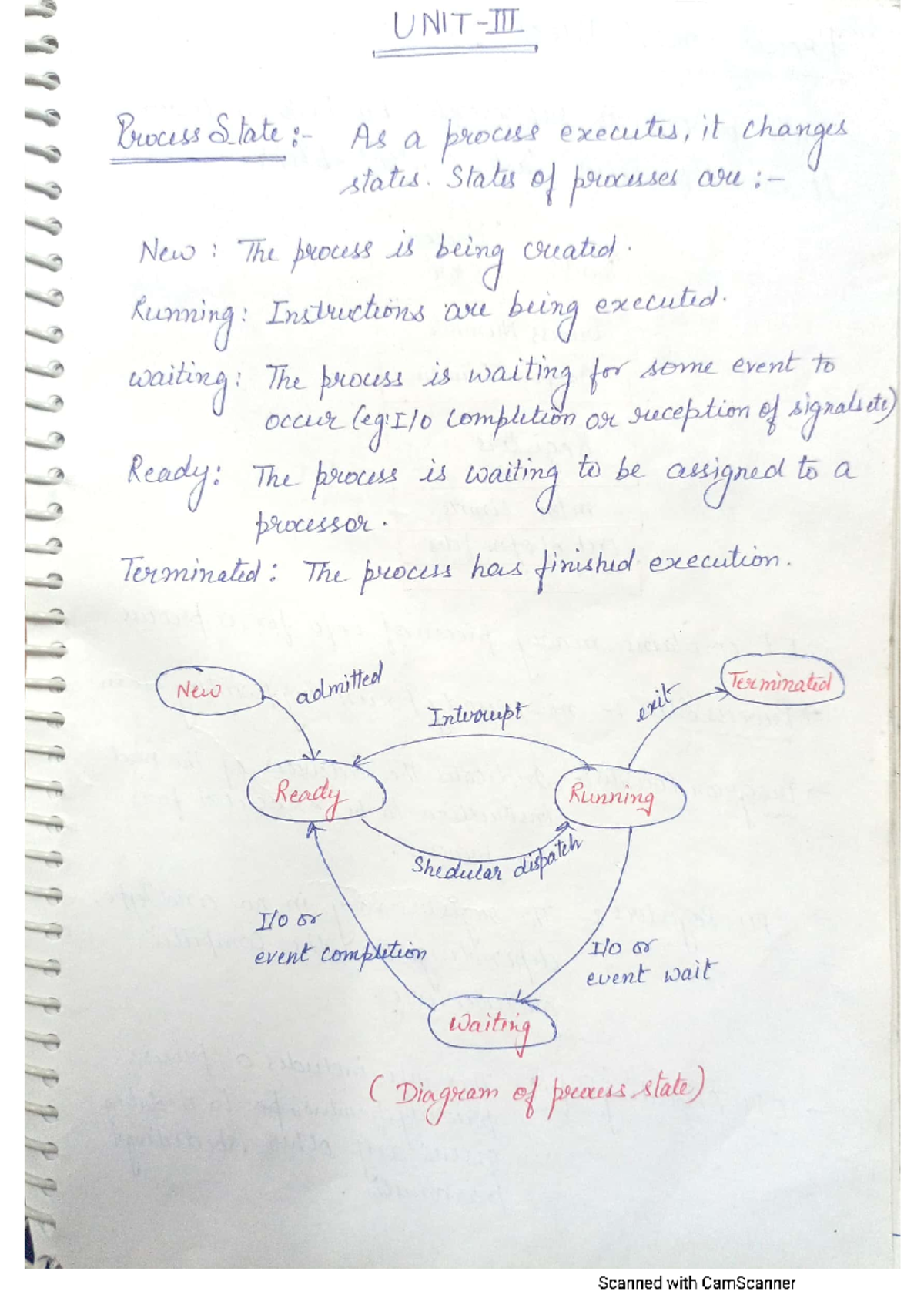 UNIT 3 - OS Process States & Scheduling Notes AKTU - Studocu