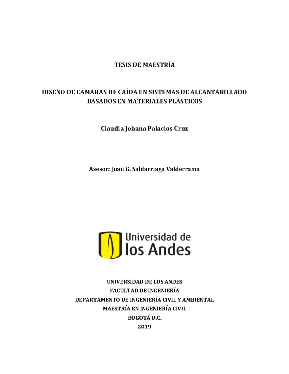 Diseño de Cámaras de Caída en Alcantarillado usando Plásticos - Tesis II - Document Preview