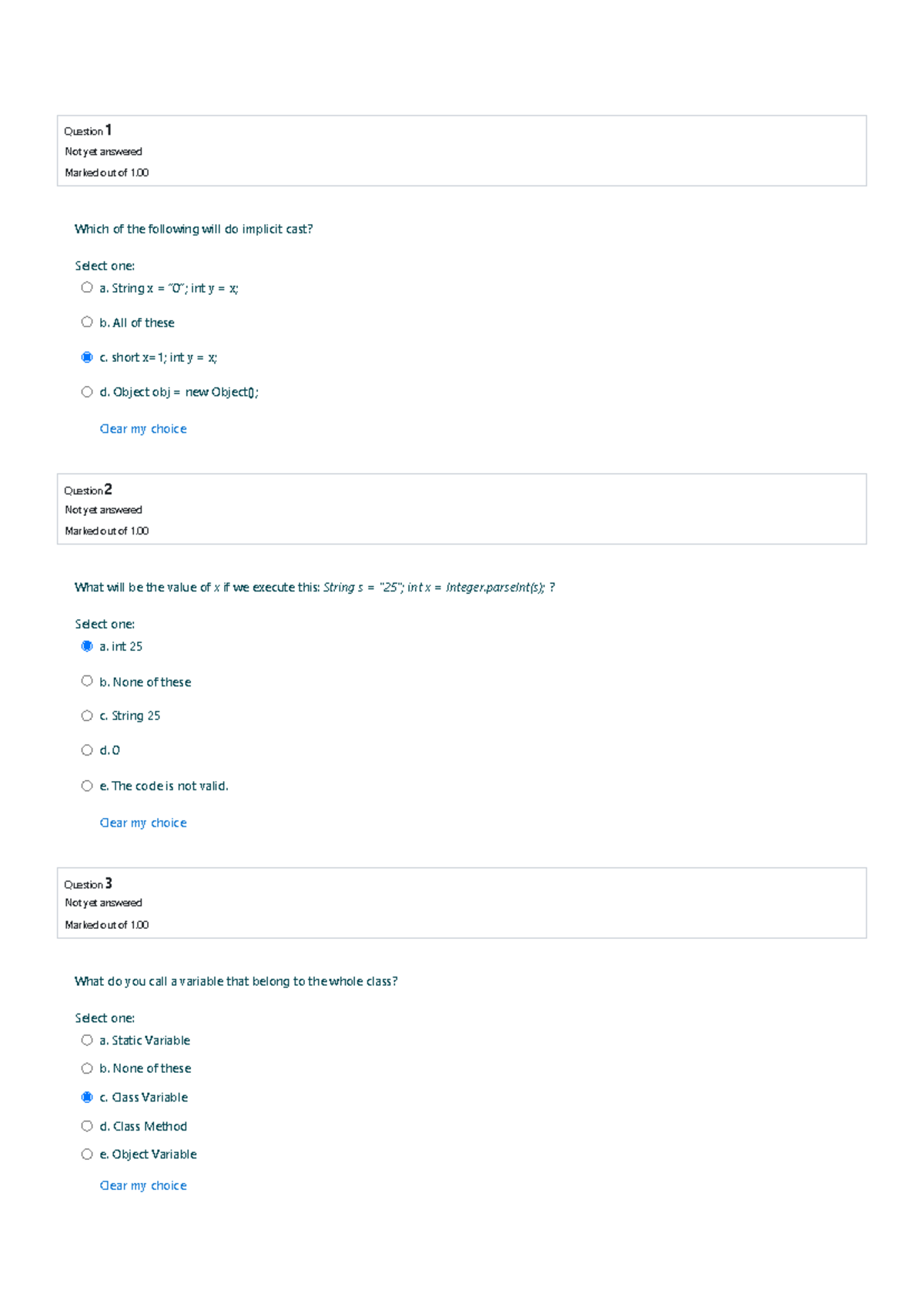 Computer Programming 2 - Final Quiz 1 Study Guide - Studocu