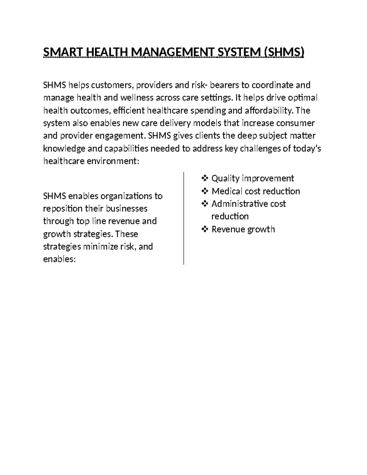 SHMS - any assistance is highly appreciated - SMART HEALTH MANAGEMENT ...