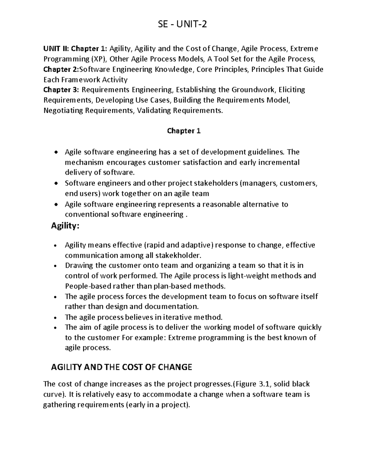 SE-UNIT-II - UNIT I AND UNIT II - SE - UNIT- 2 UNIT II: Chapter 1 ...