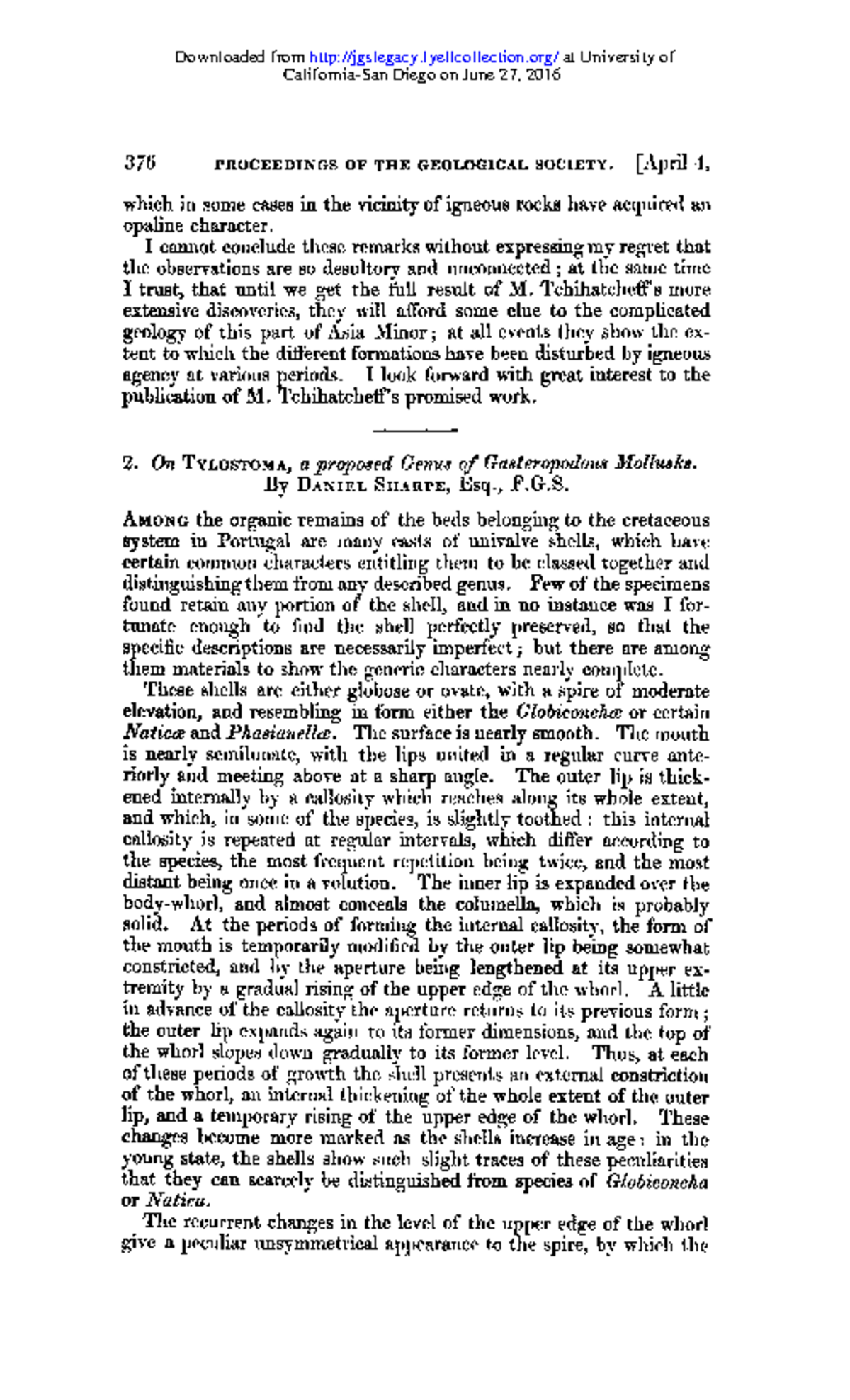 Sharpe 1849 - interresante - 3 7 f i PROCEEDINGS OF T H E GEOLOGICAL ...