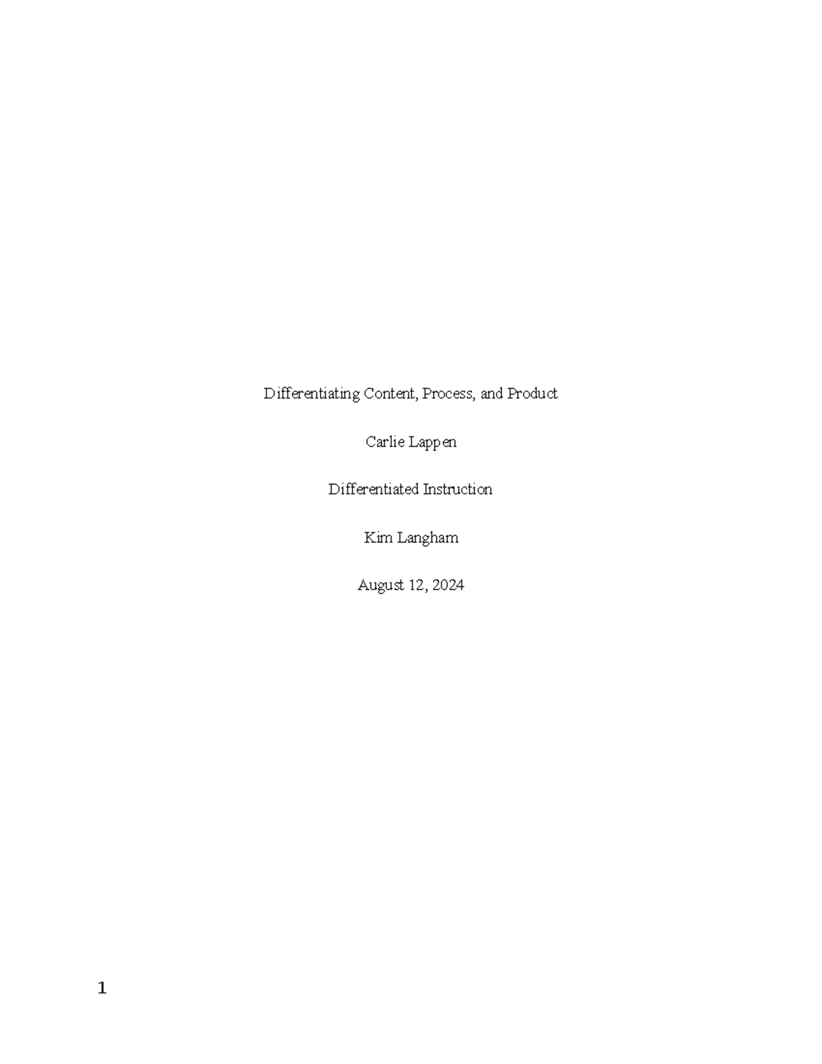 Differentiating Content Process And Product - Differentiating Content ...