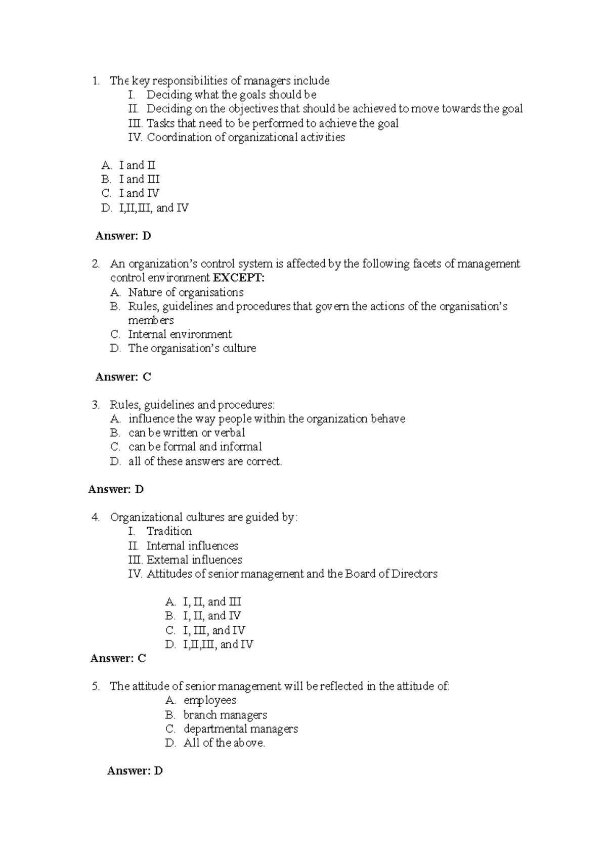 Topic 1 (4)(1) - Managerial Control Systems & Functions Exam Questions ...