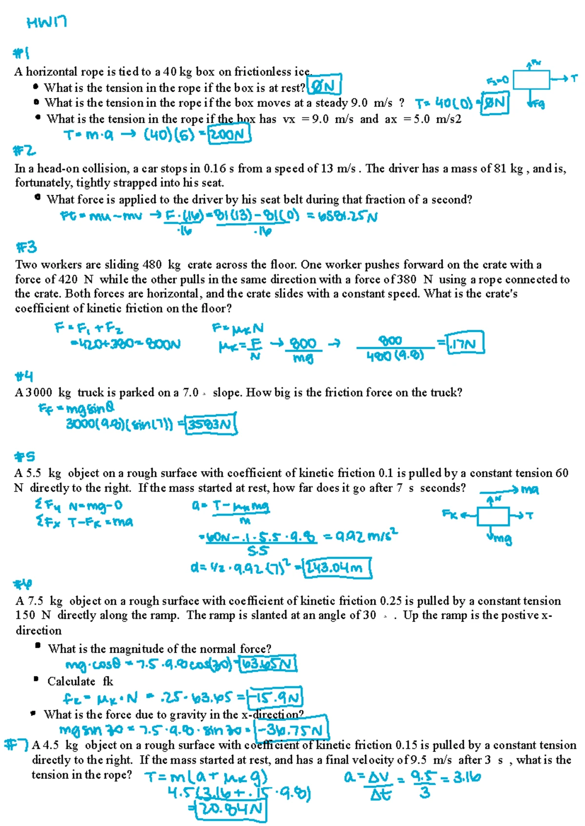PHYS Homework EXAM 2 - A large crate filled with physics laboratory ...