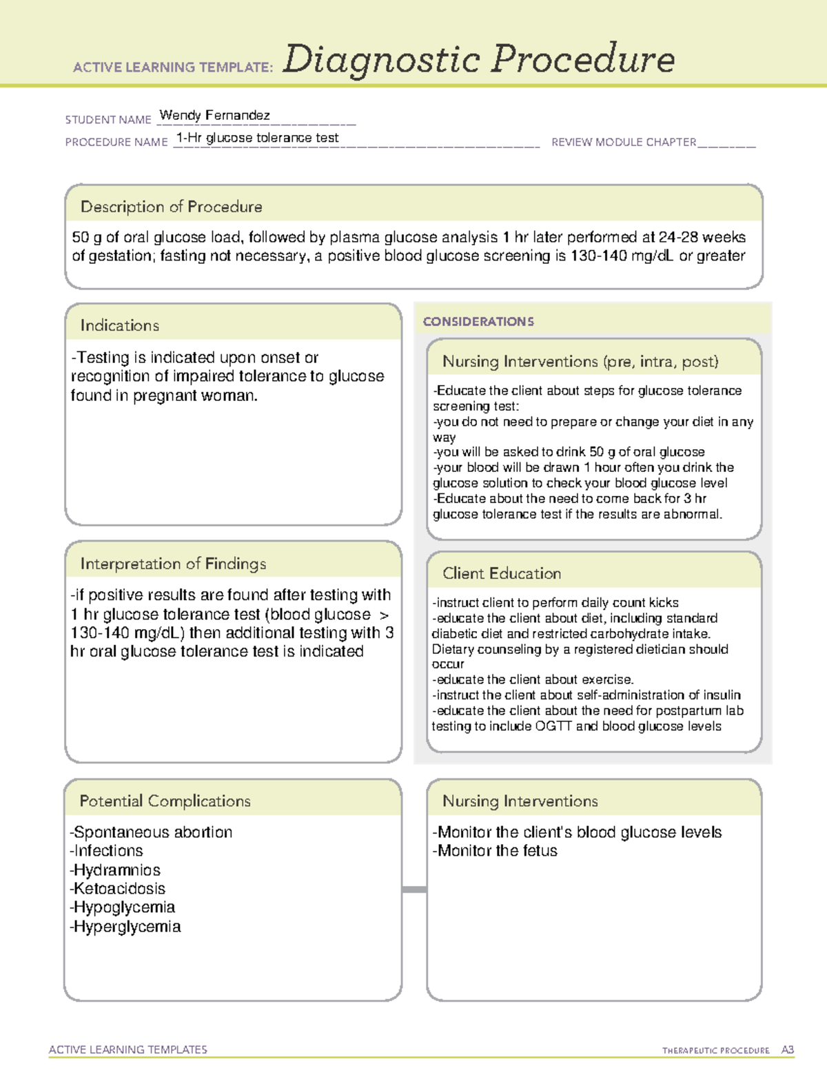 20 hr glucose tolerance test Template diagnostic procedure   ACTIVE ...