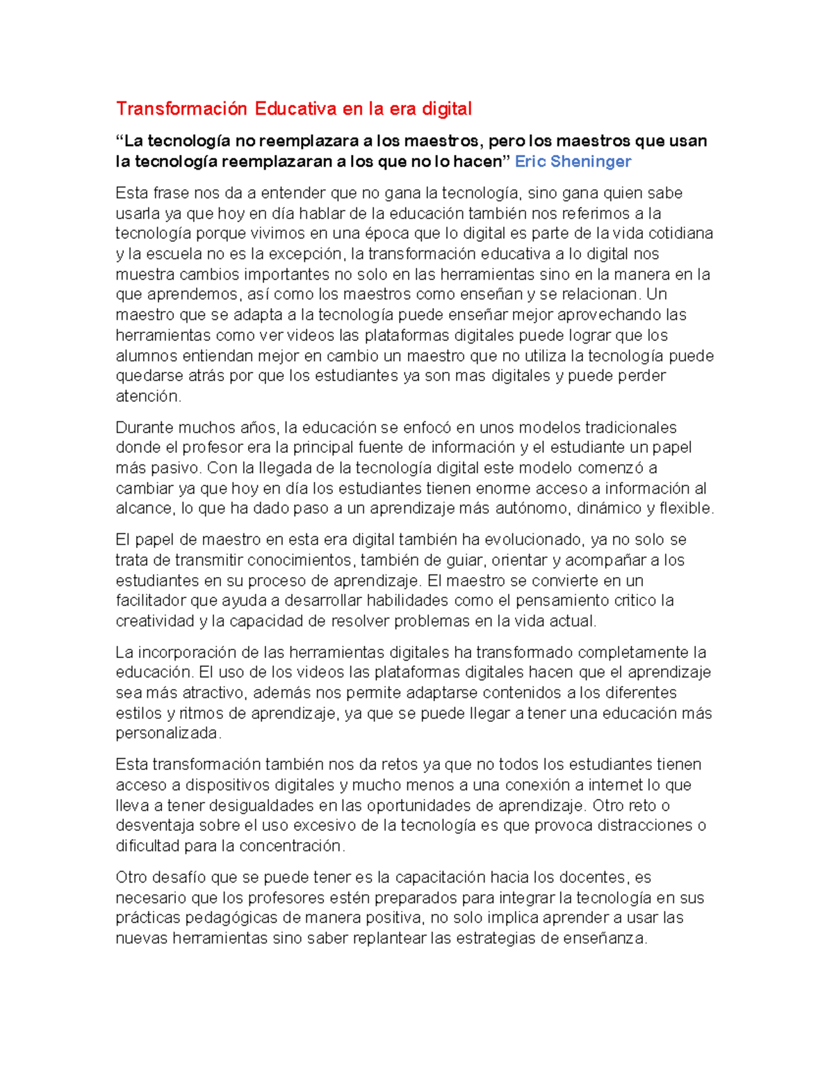 Transformación Educativa Digital: El Rol del Maestro en la Era ...