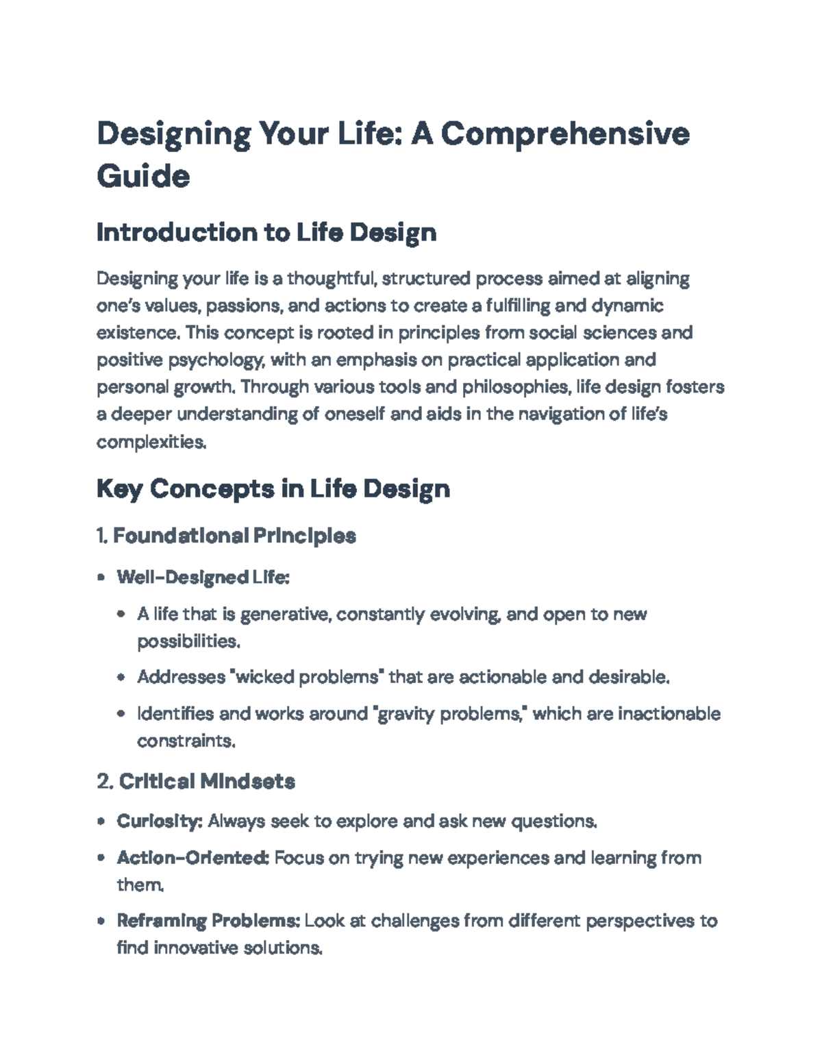 Designing Your Life: A Comprehensive Guide to Personal Growth ...