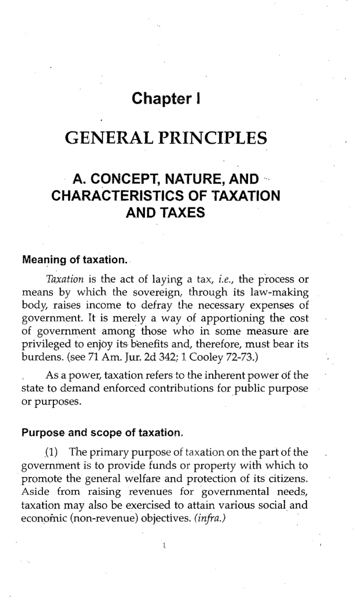 Chapter I: General Principles of Taxation and Taxes (Tax 101) - Studocu
