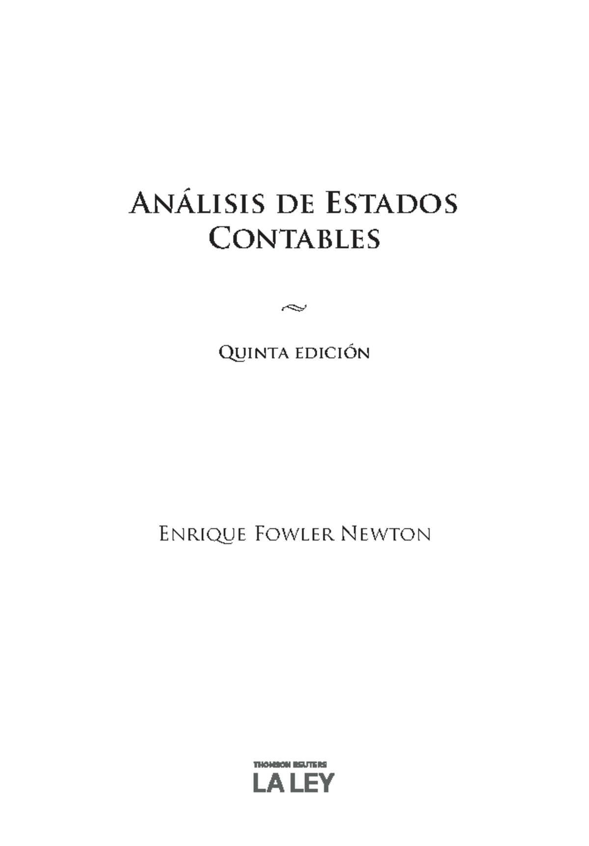 Análisis de Estados Contables - 5ta Edición por E. Fowler Newton - Document Preview