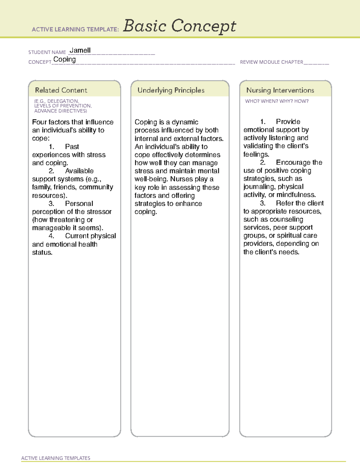Basic Concept Active Learning Template CH4 - Restricted 4 - Studocu