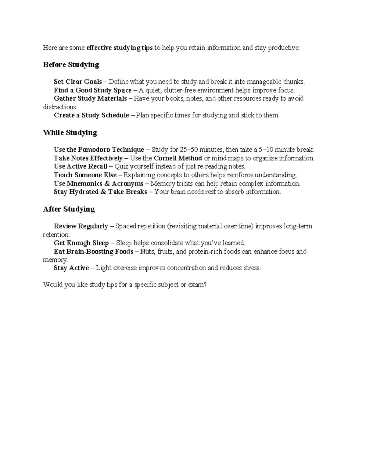 2025 02 13 Studying Tips Here Are Some Effective Studying Tips To