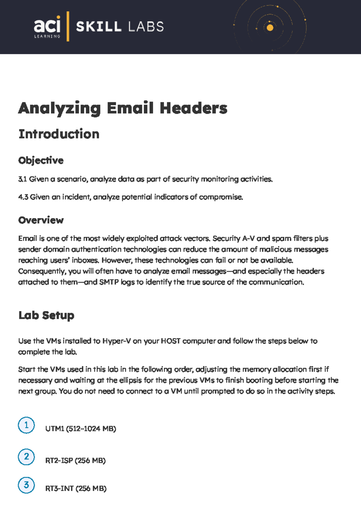 Lab Instructions: Analyzing Email Headers for Security Monitoring - Studocu