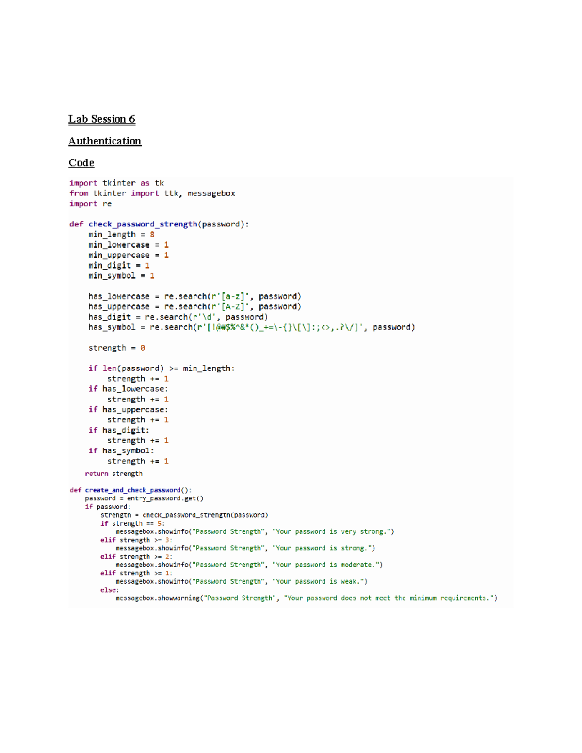 Lab Session 6-2 - Nice source - CP2414 - Lab Session 6 Authentication ...