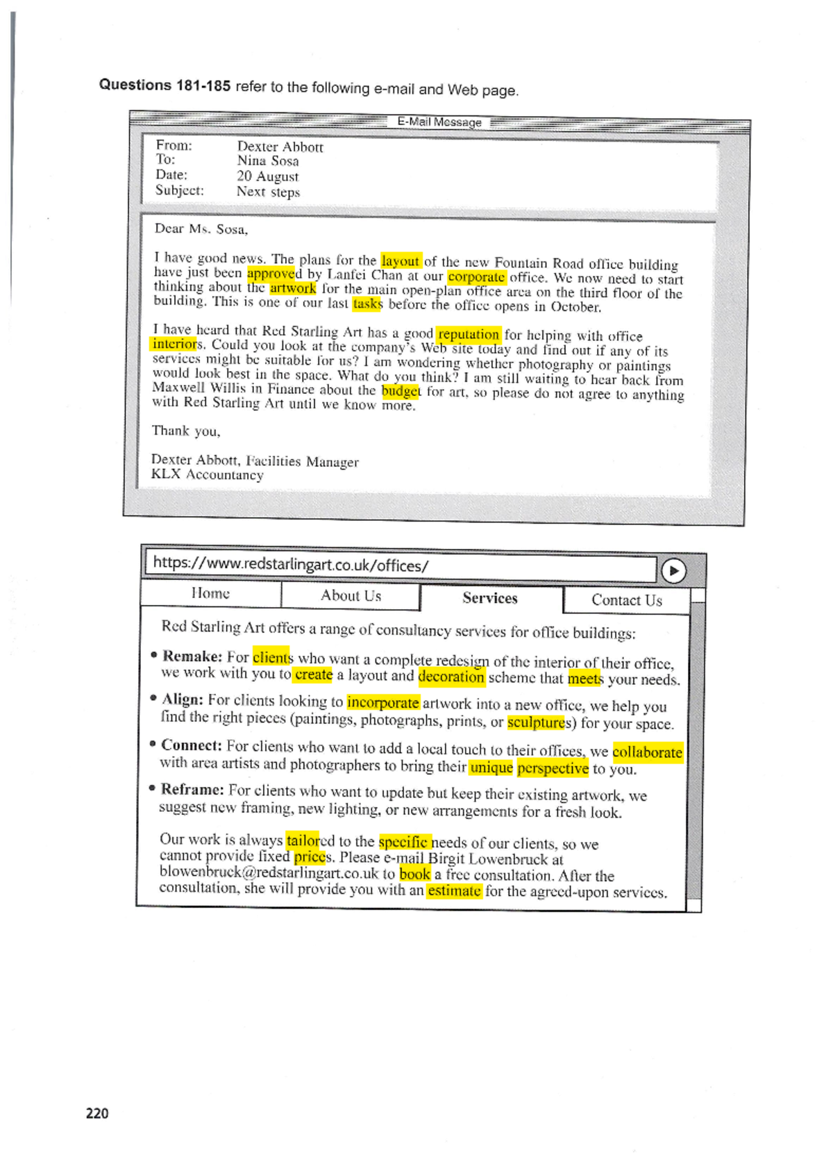 ETS 2024 Test 7: Vocabulary Questions 181-185 Discussion - Studocu