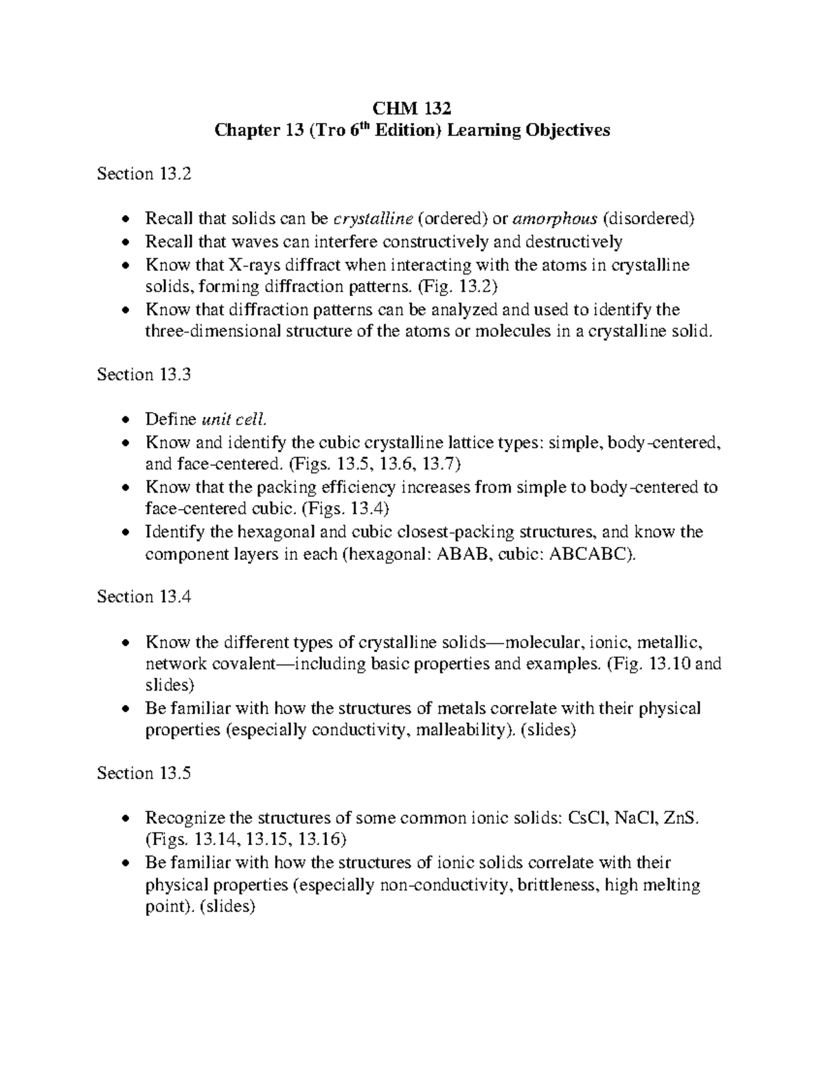 CHM 132 Chapter 13 Learning Objectives - Studocu