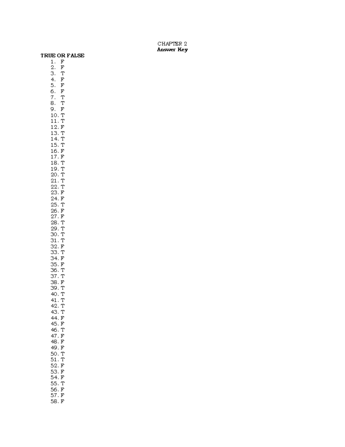 Cost Accounting Insights: True/False and MCQ Solutions (Chapter 2) - Document Preview