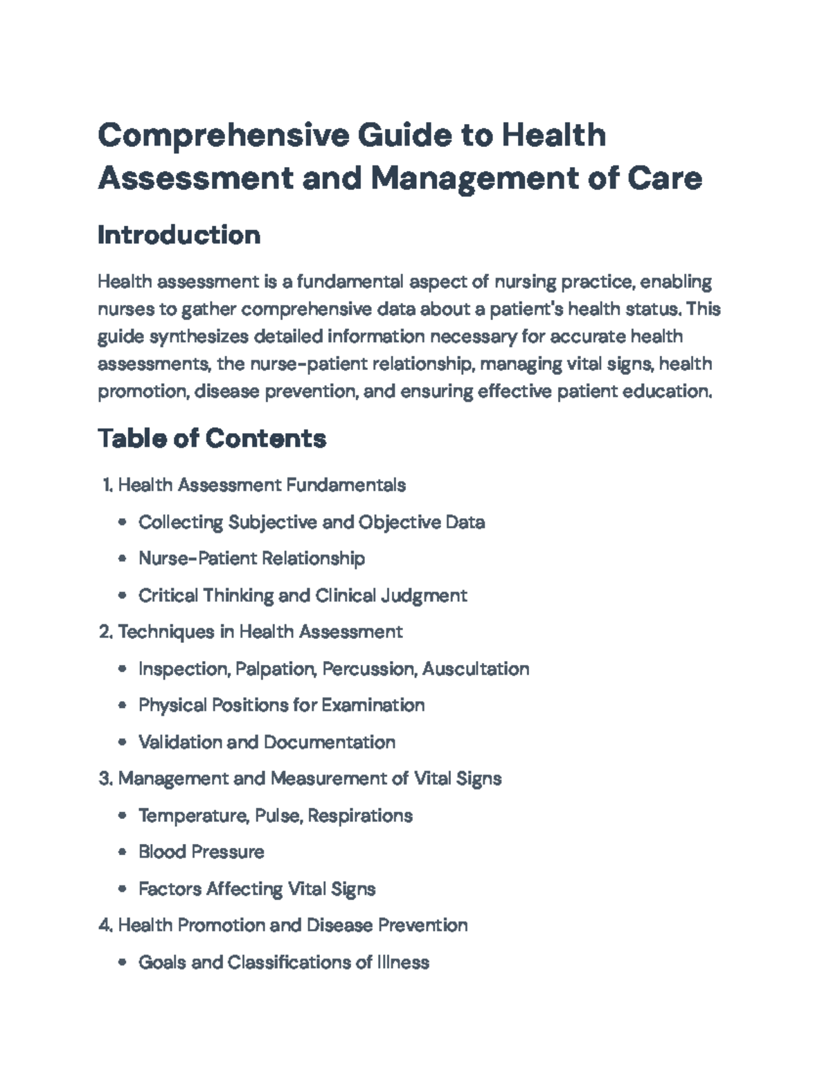 Health Assessment and Management Guide for Nursing Practice ...
