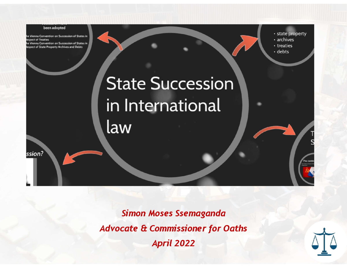 State Succession in International Law: A Comprehensive Overview - Studocu