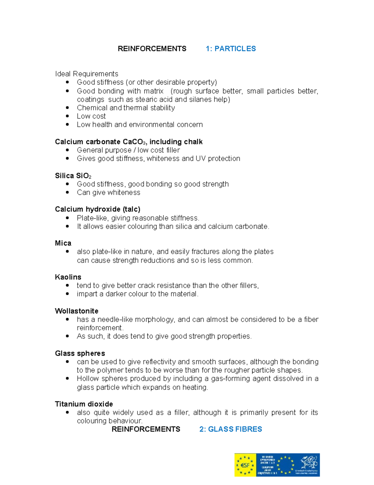 REINFORCEMENTS NOTES 4: MATERIAL PROPERTIES AND STRUCTURES - Studocu