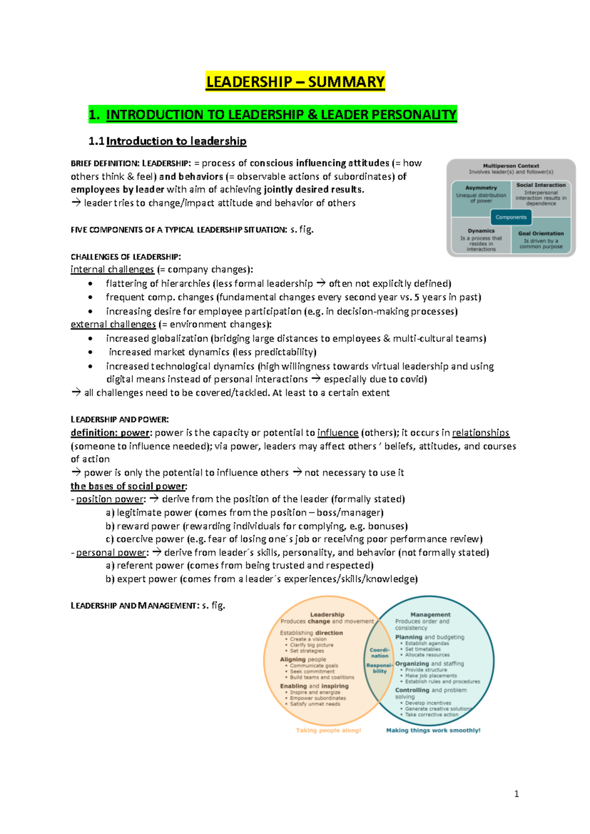 Leadership Theories & Behaviors: A Comprehensive Overview - Studocu