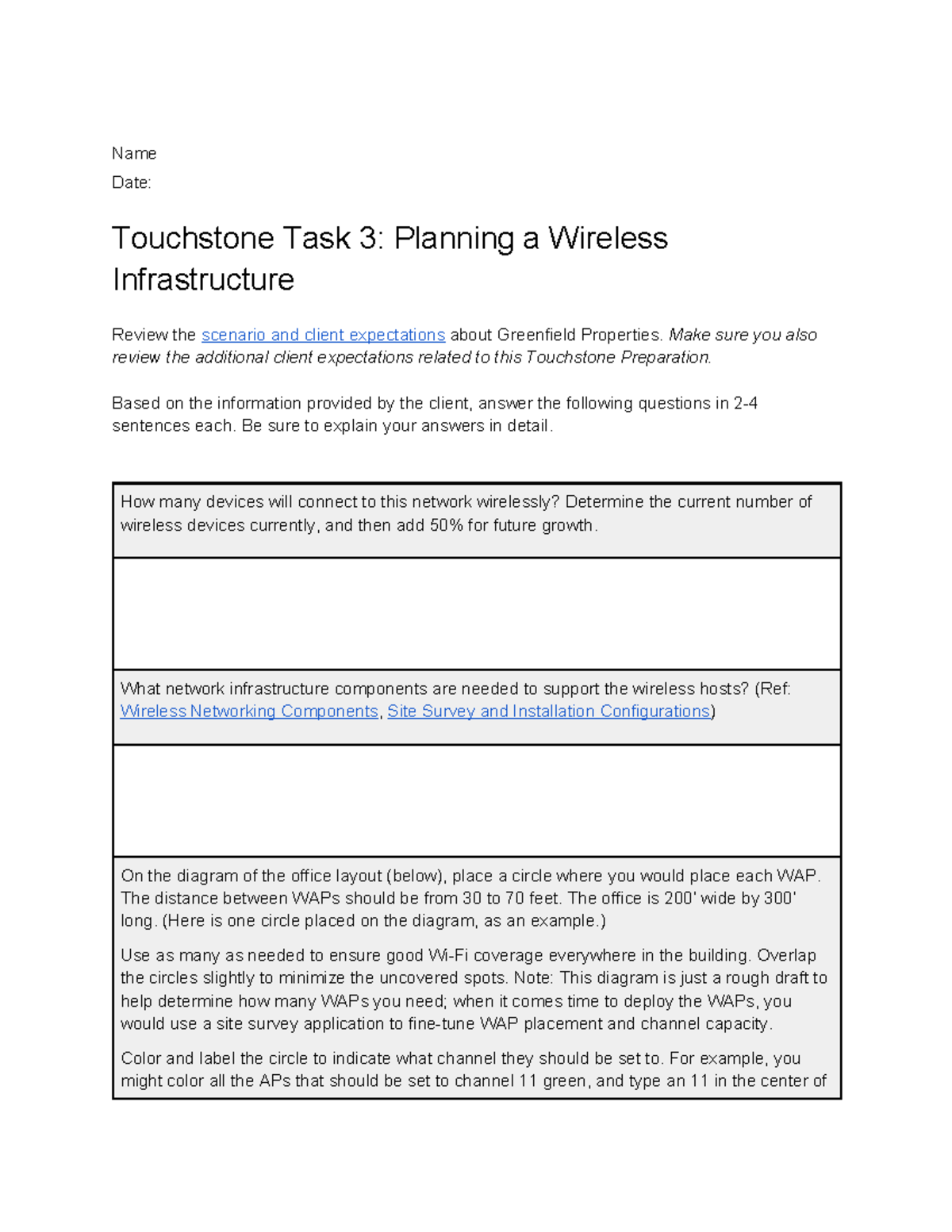 Curated visual reference: Router Setup For Greenfield Wireless Network Reference: Touchstone Task 3 Planning Wireless Infrastructure For Greenfield