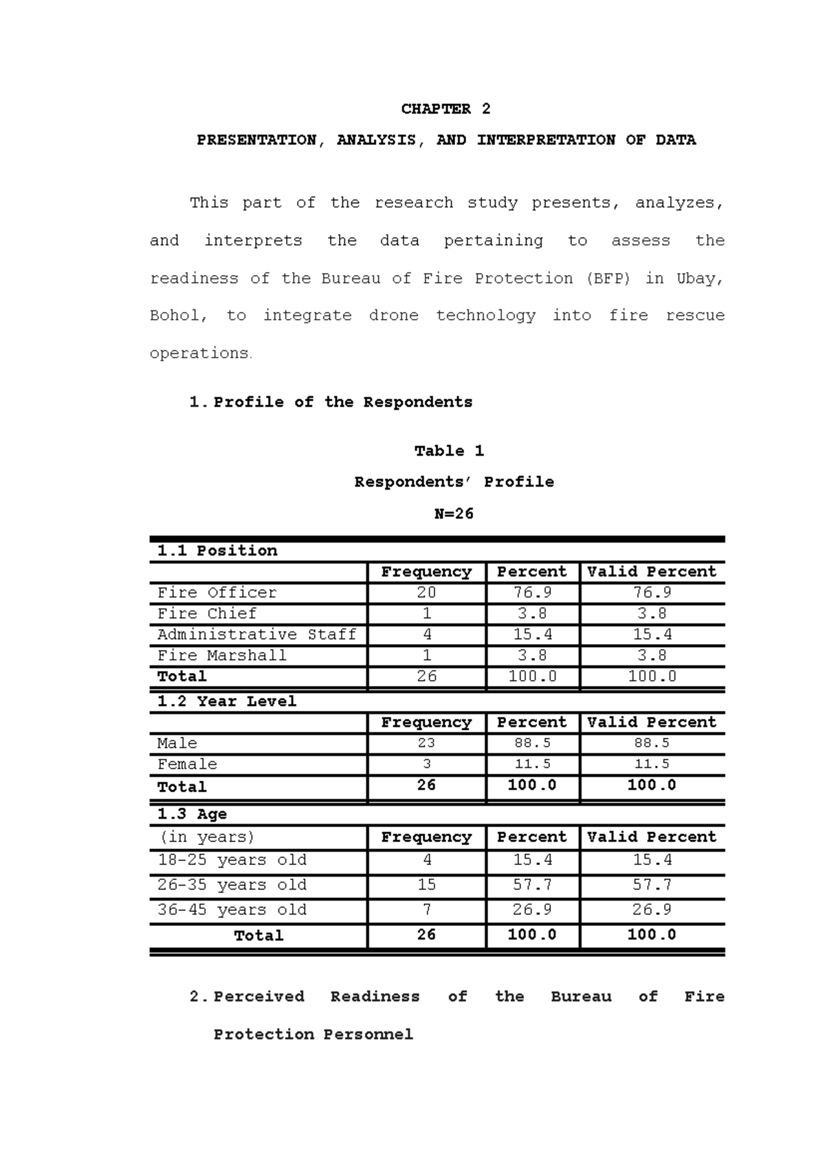 BFP - Chapter 2: Data Presentation and Analysis for Drone Integration ...