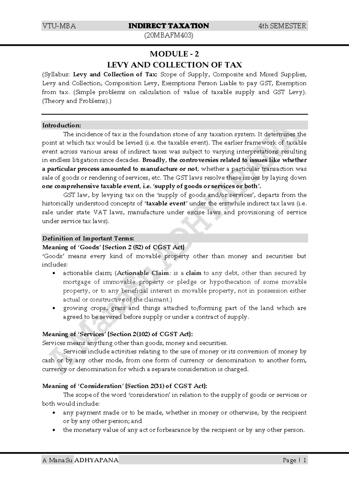 Module - 2 INDT Study Material Problems & Solutions (B-12 ...