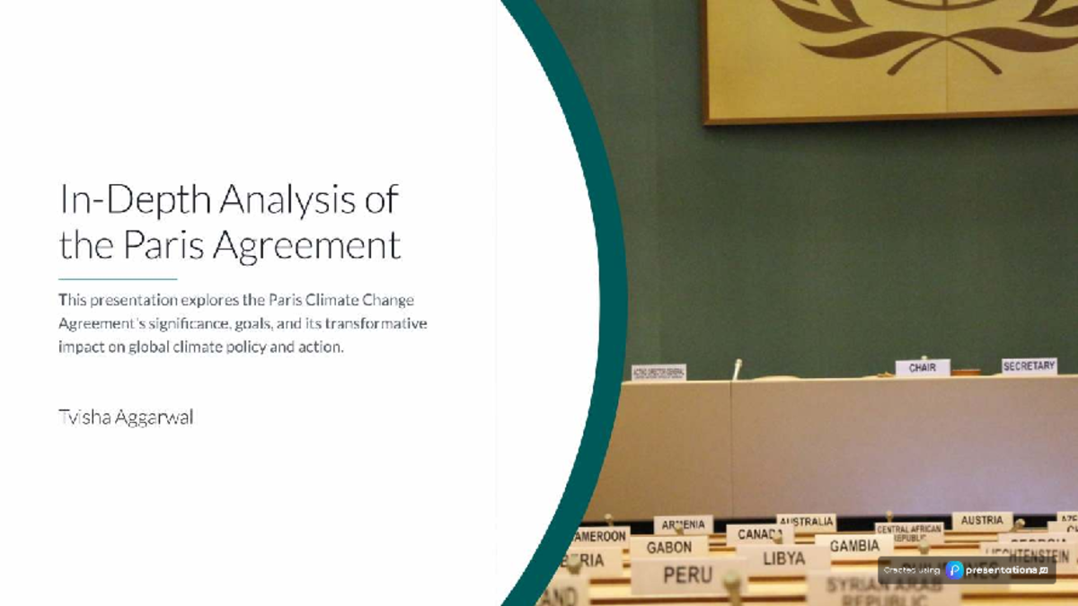 Analysis of the Paris Climate Change Agreement COP21 - In Depth ...