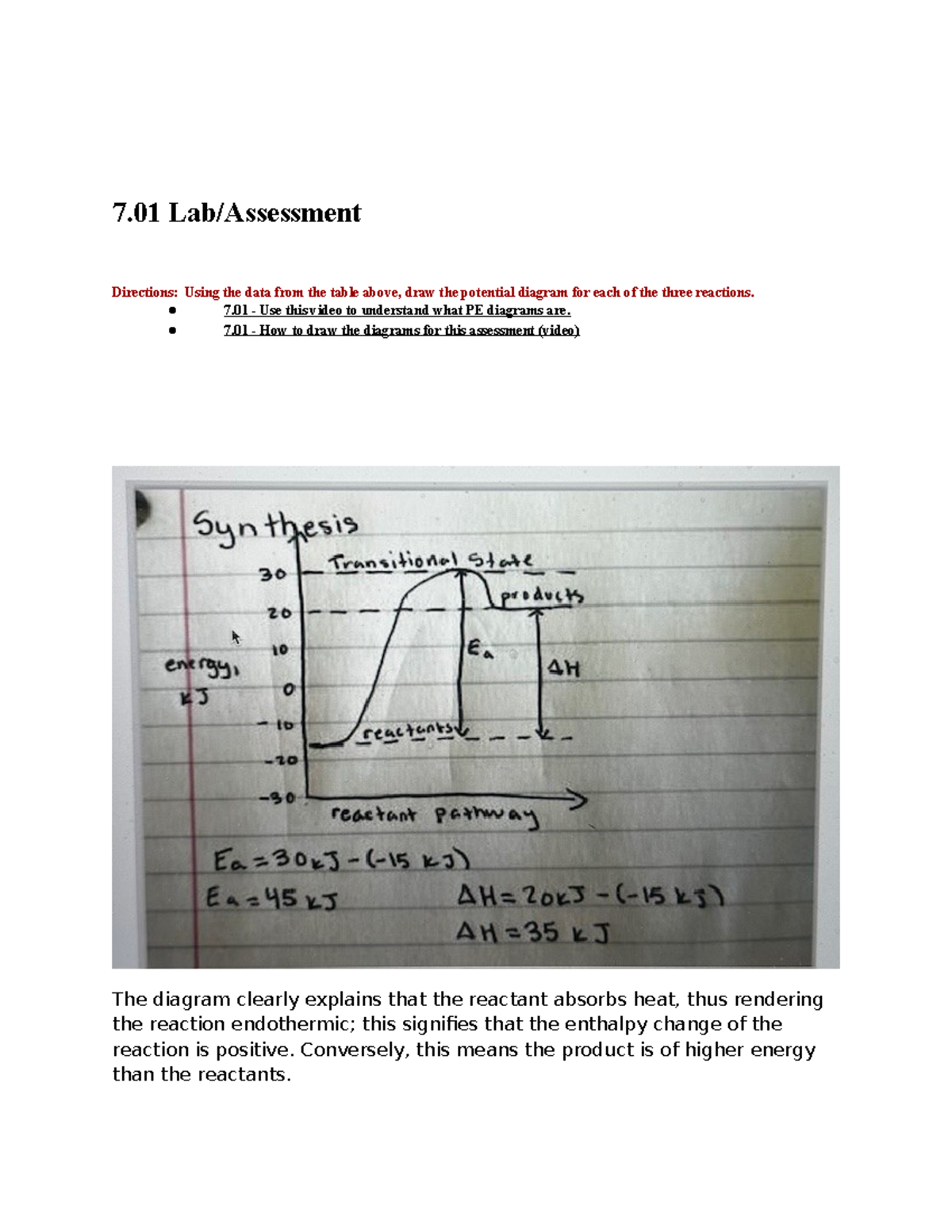 Chem 45: Understanding Potential Energy Diagrams for Reactions - Studocu