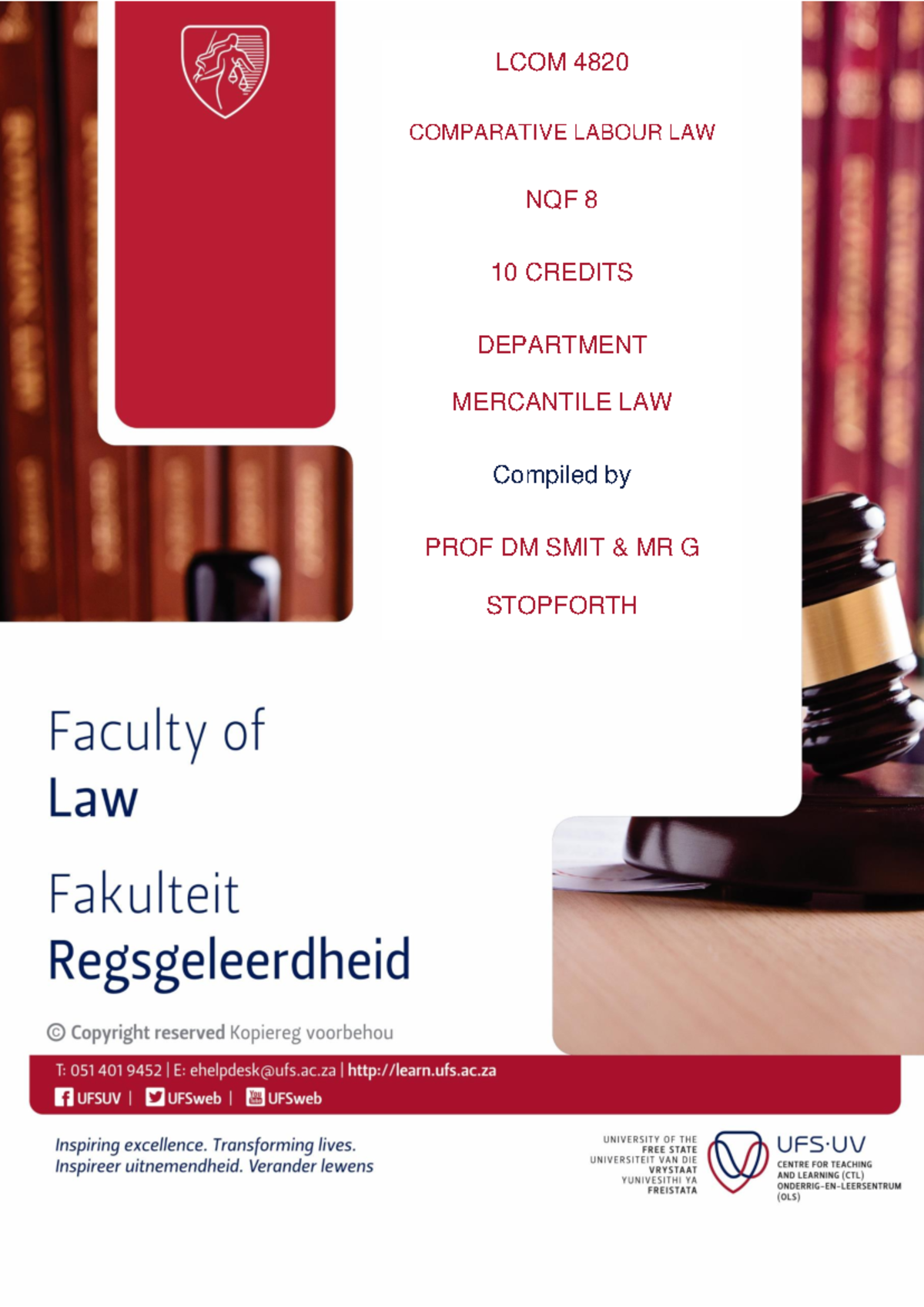 LCOM Eng 202 (003) - Comparative Labour Law Study Guide Overview - Studocu