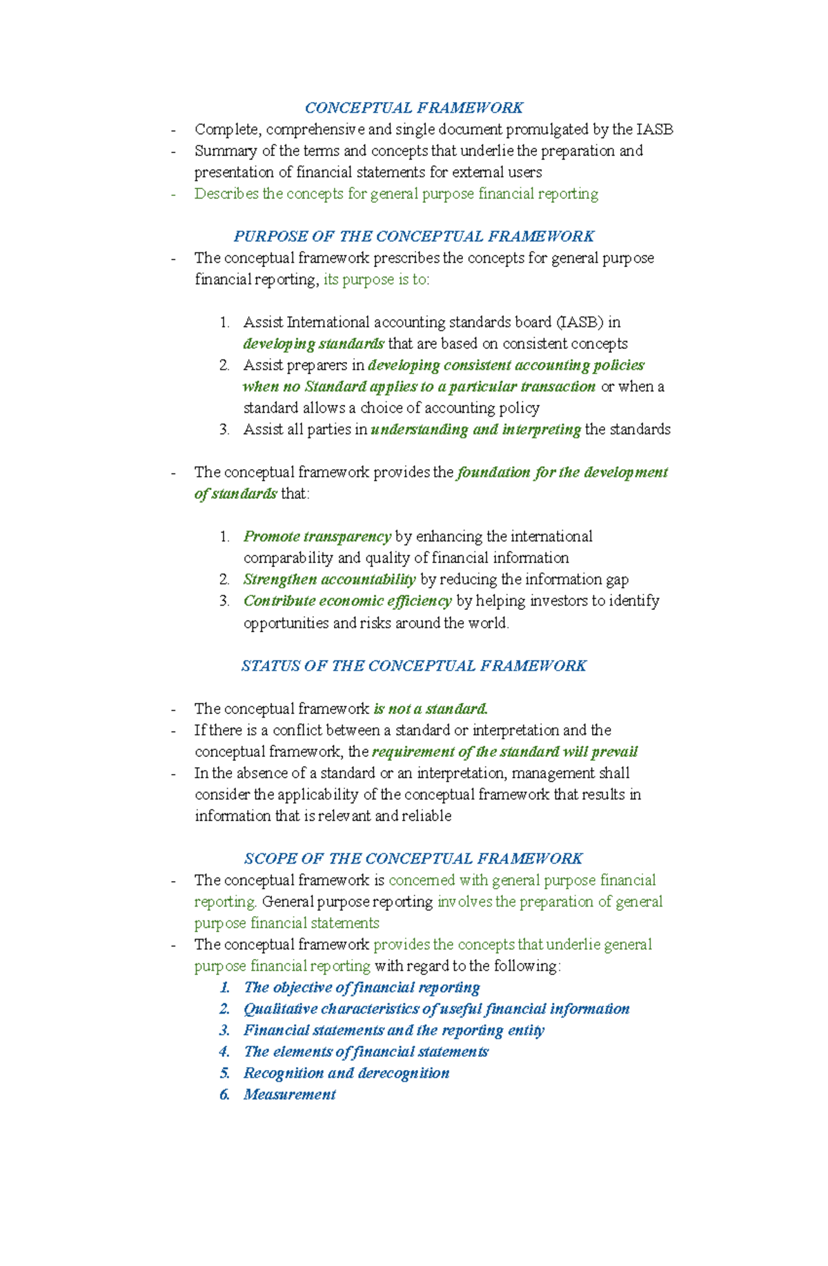 Conceptual Framework for Financial Reporting: Key Insights and ...